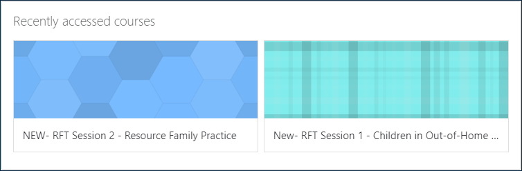 Example "Recently accessed courses" dashboard block