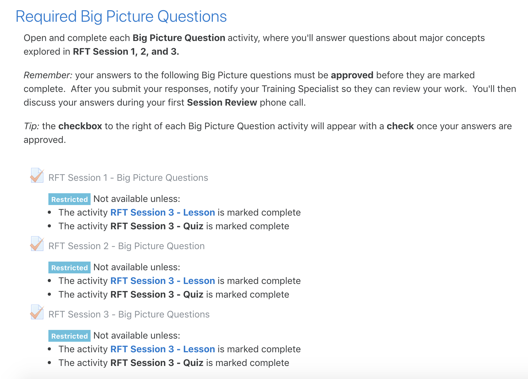 Big Picture Questions (BPQ) – Help